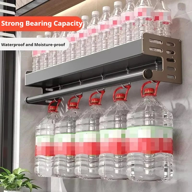 Etagère à épices murales design profonde en aluminium gris multi supports