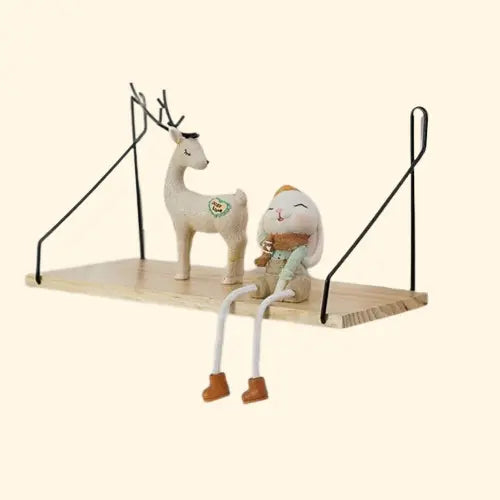 Etagère murale fine en bois flottante décorative