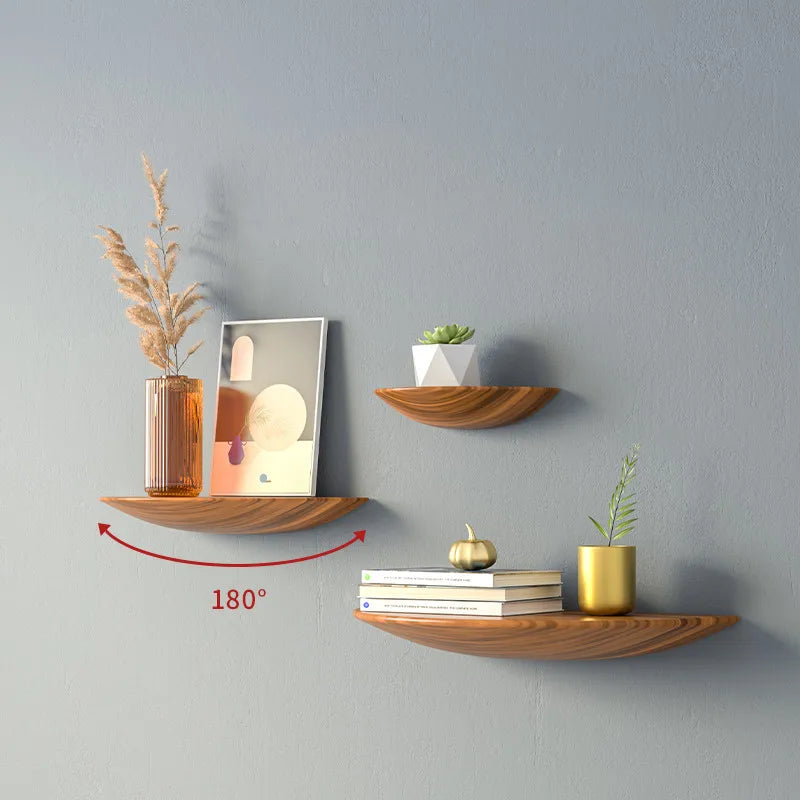 etagere mural bois massif