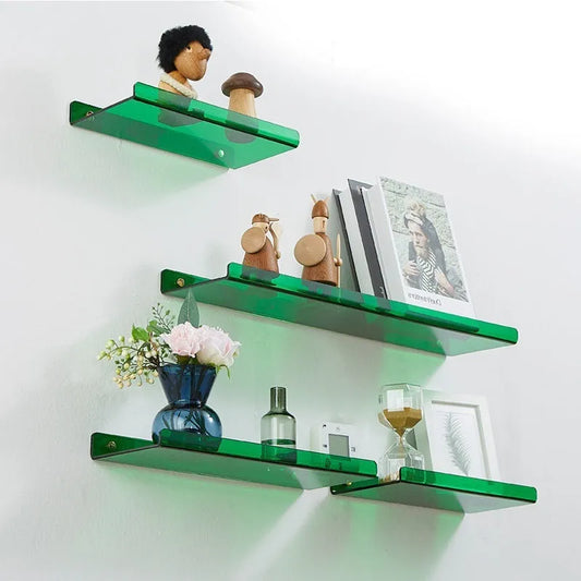 Etagère murale plastique vert transparent