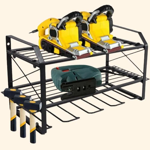 Etagère murale garage en métal rangement outils