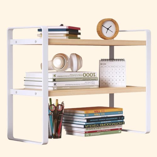 Etagère bureau à poser moderne blanche