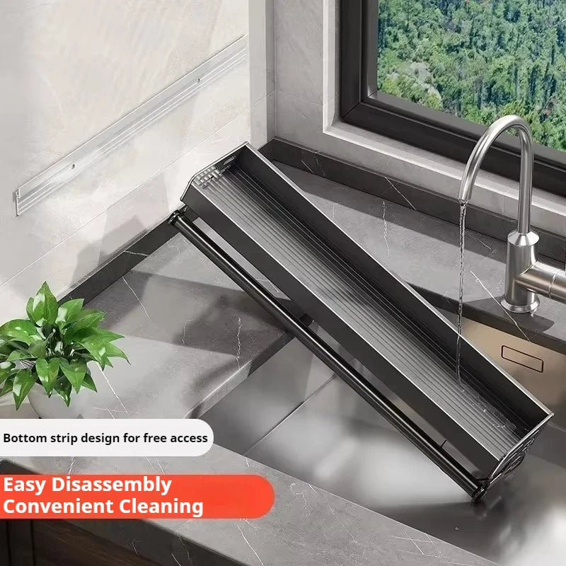 Etagère à épices murales design profonde en aluminium gris multi supports