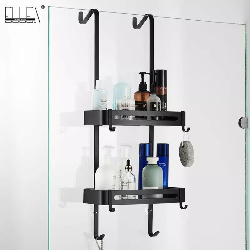 Etagère suspendue en métal pour salle de bain fixation crochets