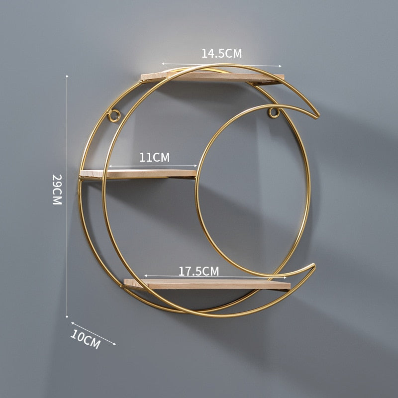 Etagère murale design métal et bois LUNA