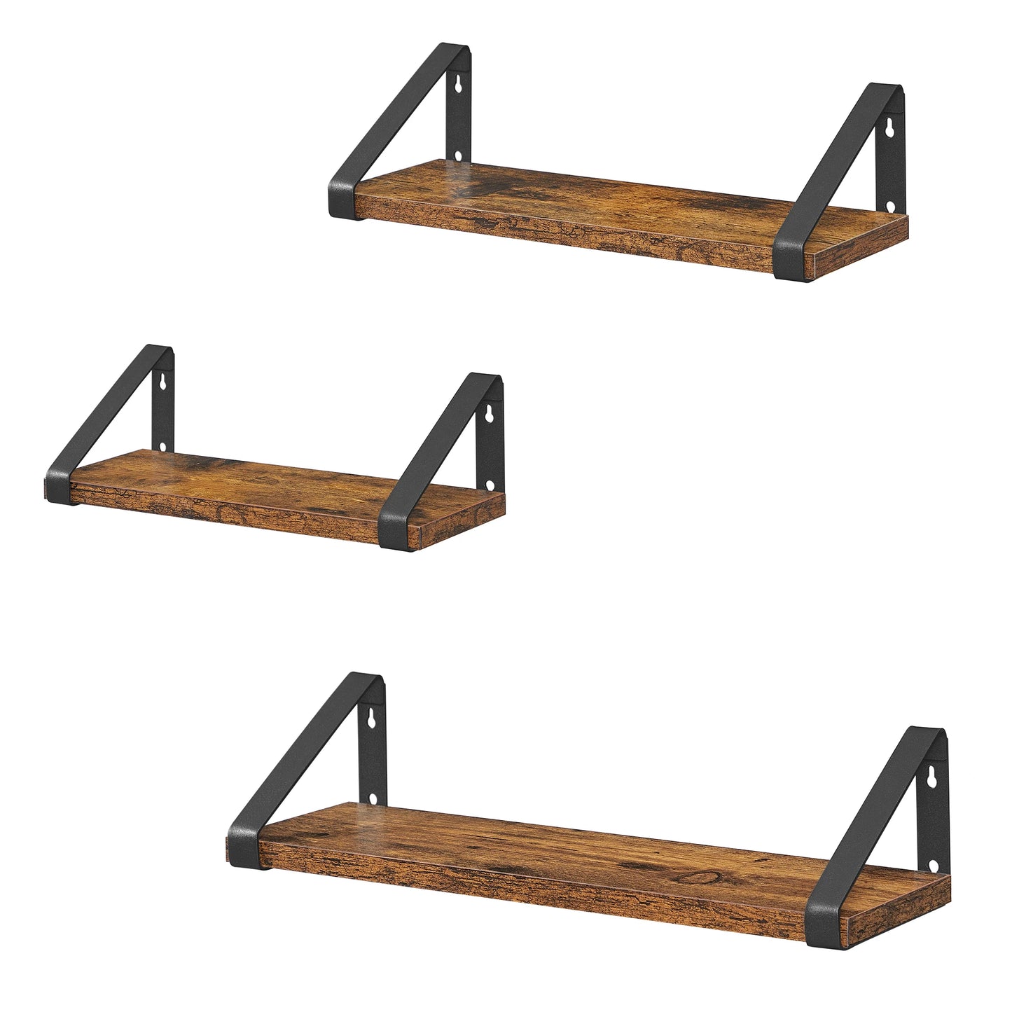 Etagère murale bois avec équerre de fixation réversible