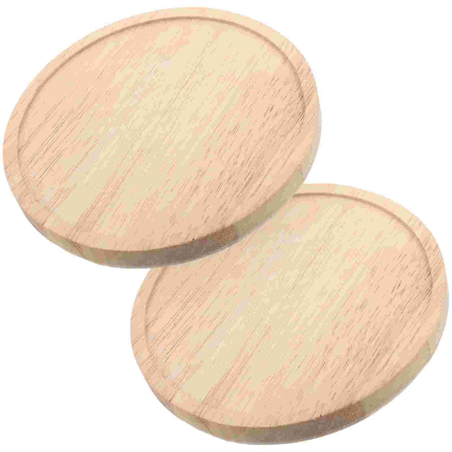 Etagère murale bois clair à planche ronde lot de 2