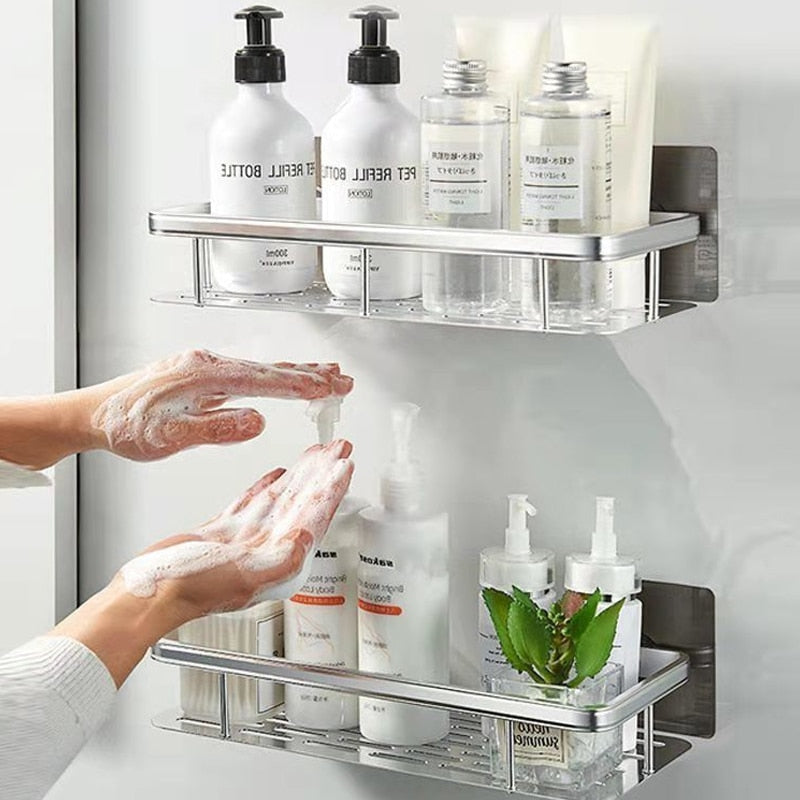 Etagère murale métallique avec rebord et planche égouttoir