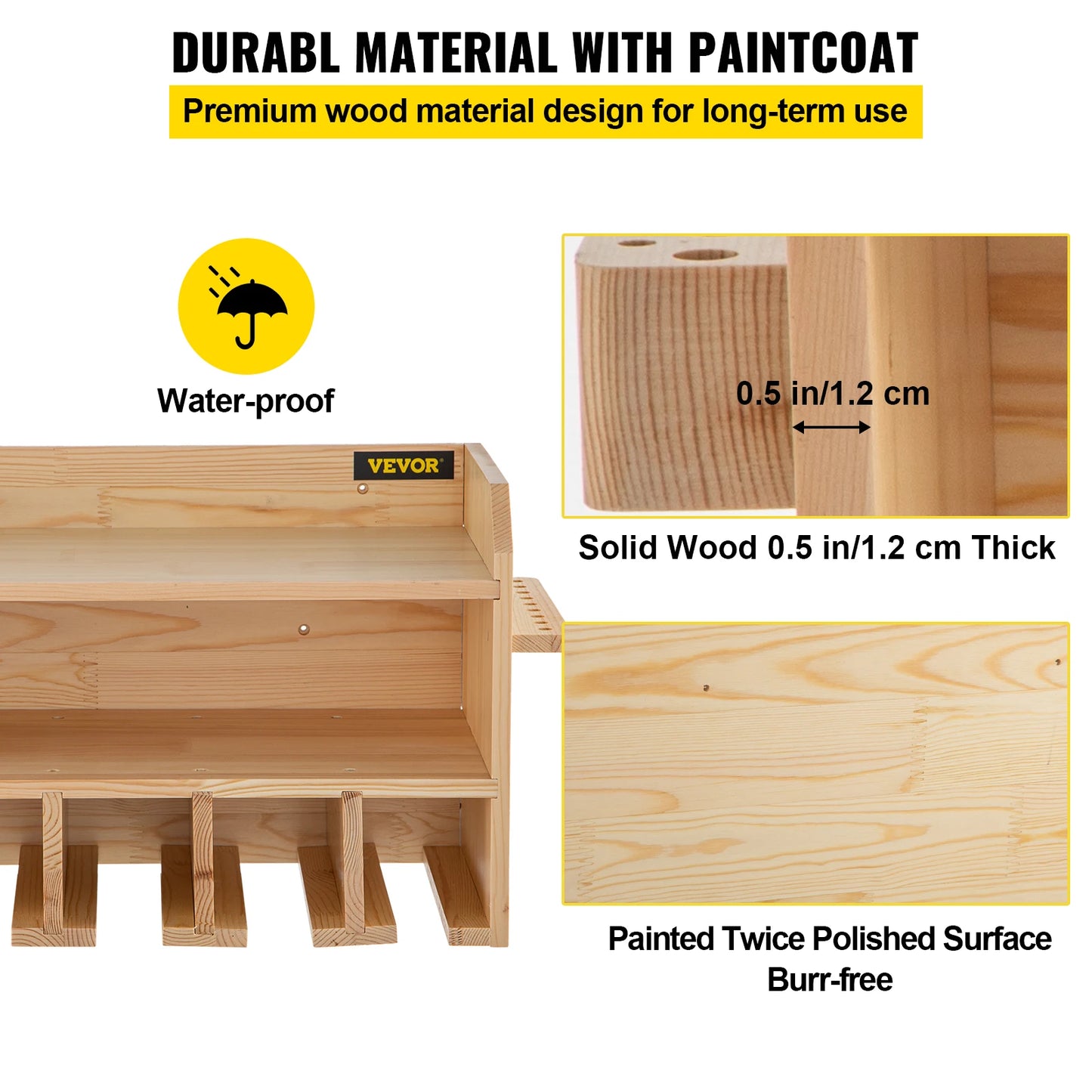 Etagère murale garage en bois