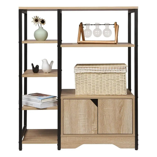 Meuble de rangement salon en bois et fer