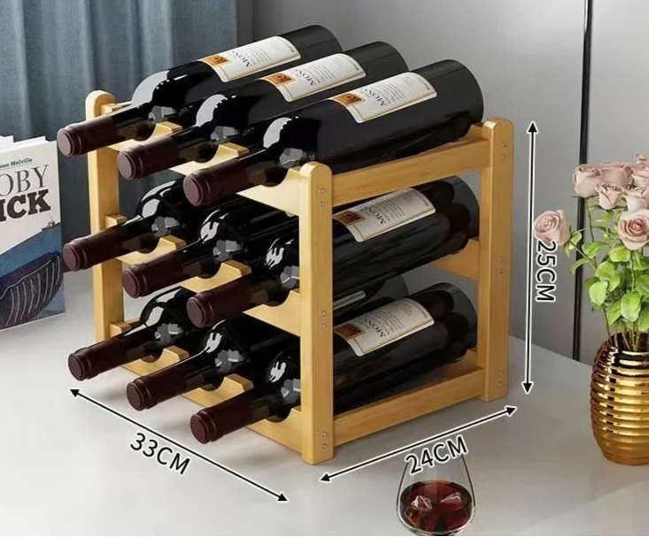 etagere vin bois clair 3 niveaux