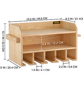 Etagère murale garage en bois rangement outils