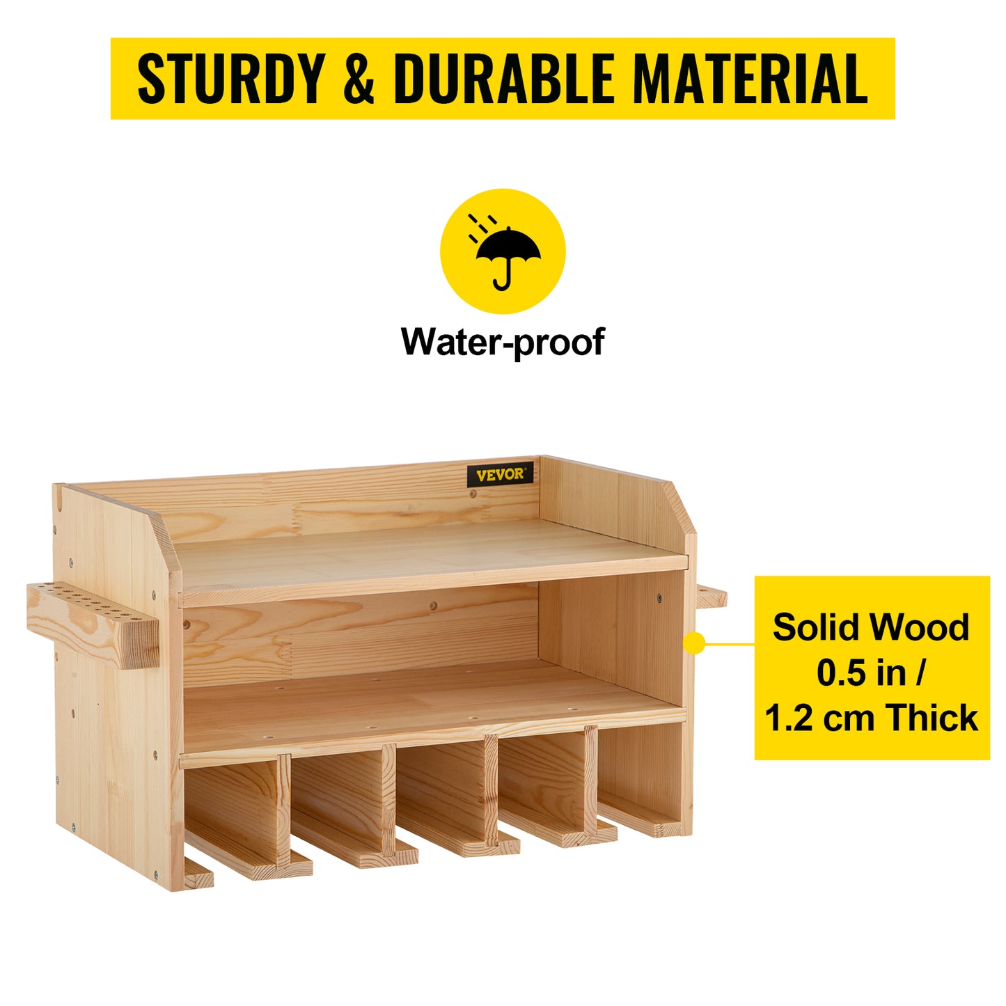 Etagère murale garage en bois rangement outils