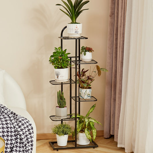 Etagère sol verticale en métal planches quinconce