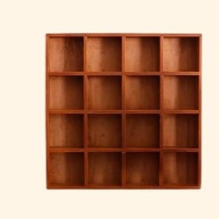 Etagère murale bois carré 16 cases