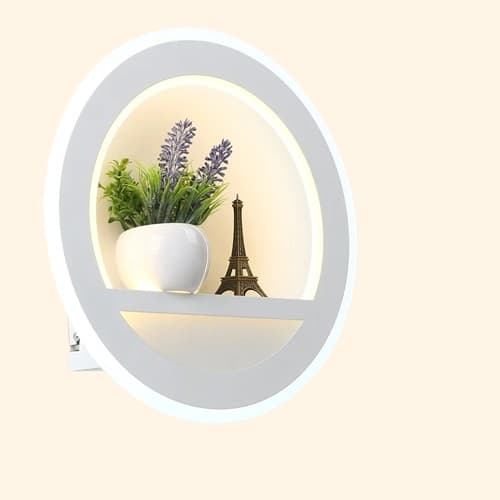 Etagere murale avec led ronde