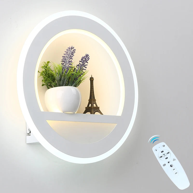 Etagere murale avec led ronde