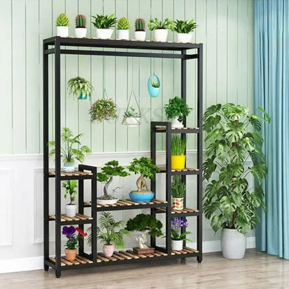 Meuble étagère métallique haut pour plantes industriel