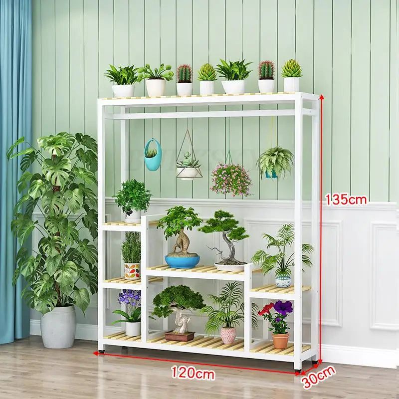 Meuble étagère métallique haut pour plantes