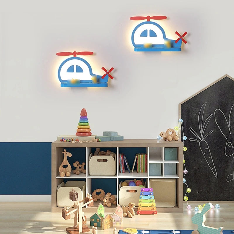 Etagère lumineuse bois chambre enfant déco