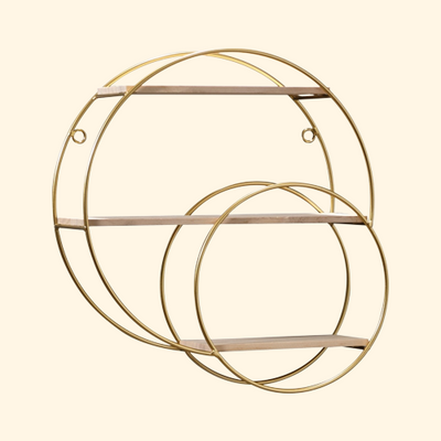 Etagère murale design métal et bois LUNA