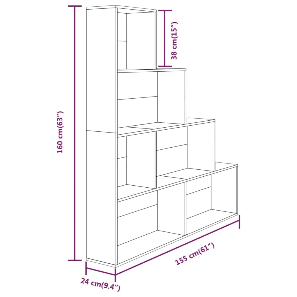 meuble à cases en escalier