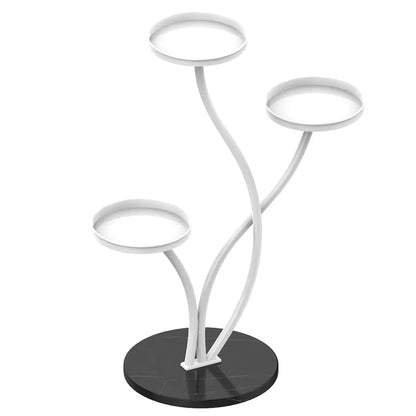 Etagere pour plantes  intérieur design sur pied central avec triple plateaux