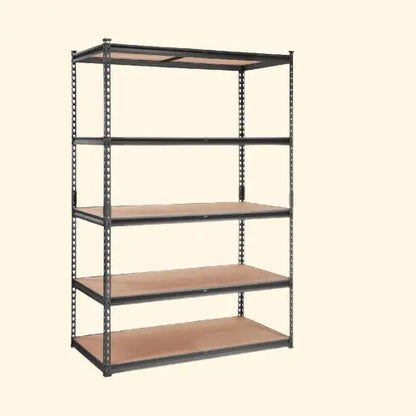 Etagère de rangement modulable 5 niveaux métal et bois