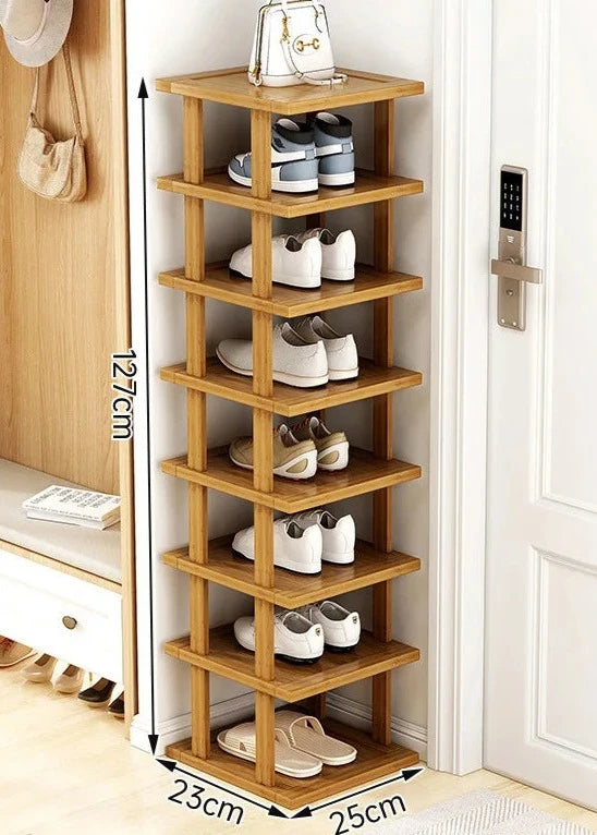 Etagère chaussures bois verticale