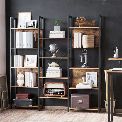 Meuble de rangement décoratif bois et métal noir pour salon