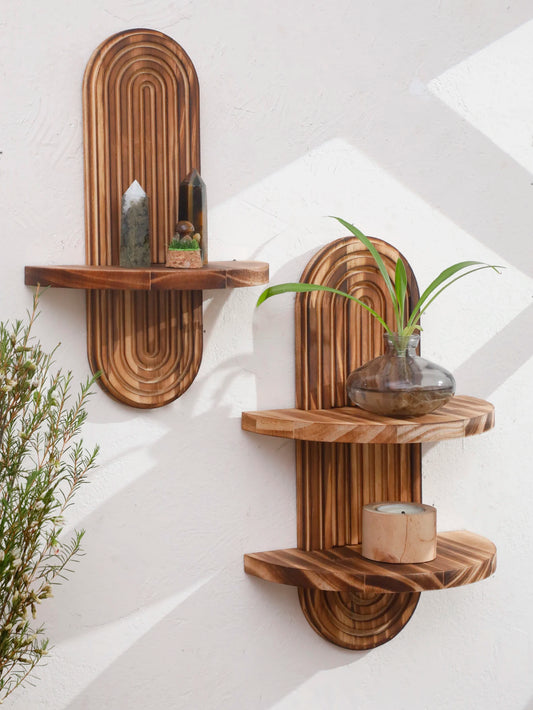 etagere murale flottante ovale boheme 