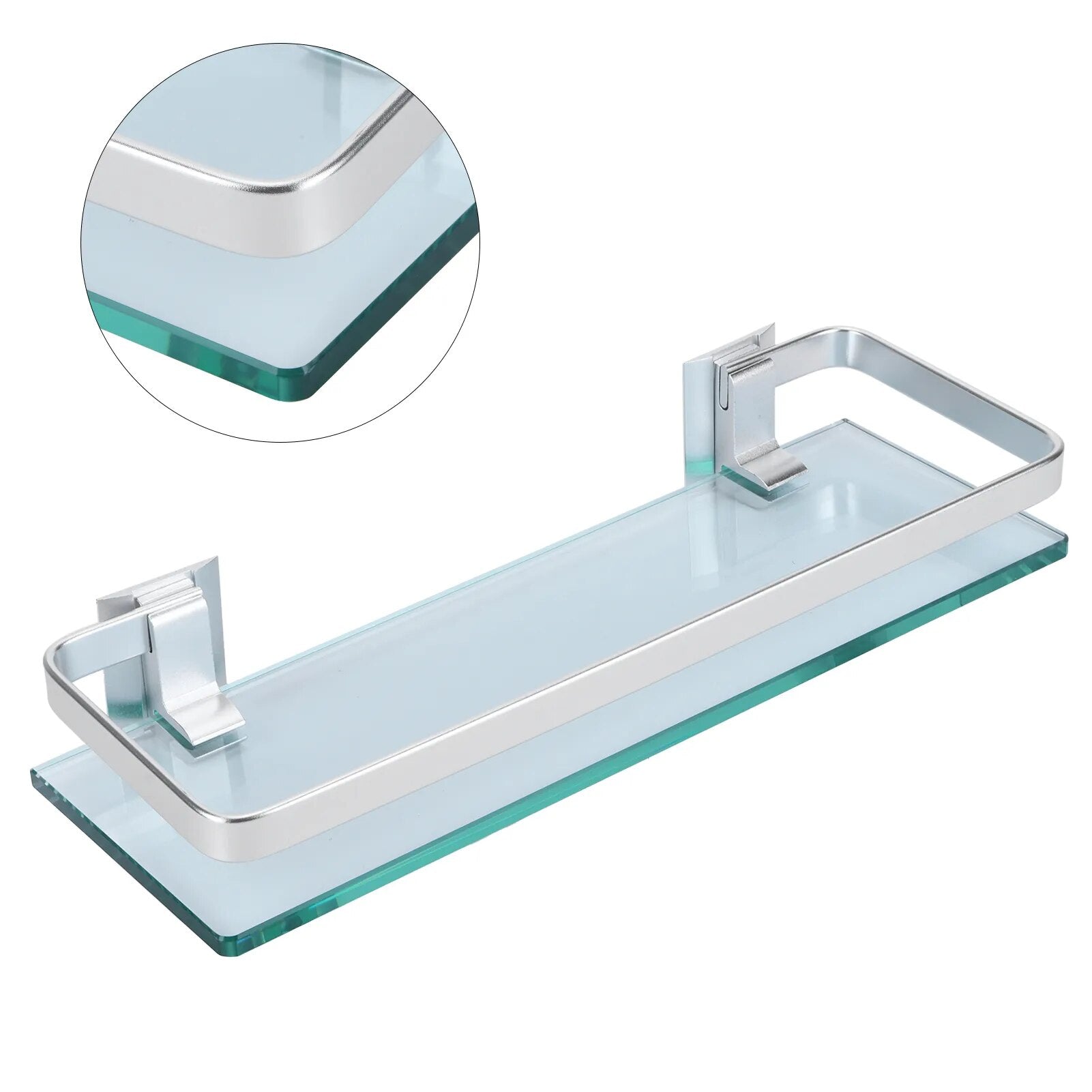 ib style® Étagère murale en verre | 8mm |incl. clip BAGI chromé |6 ib style® Étagère murale en verre | 8mm |incl. clip BAGI chromé |6