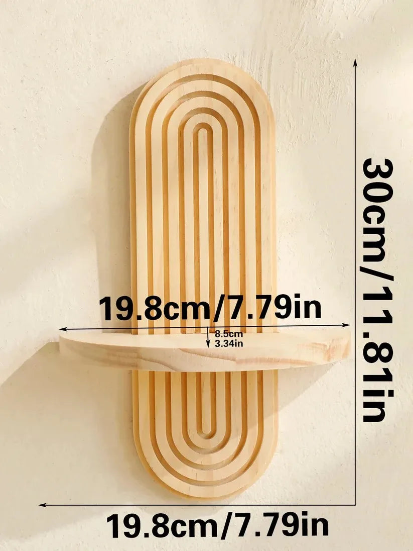 Étagère murale flottante décorative panneau mural bambou style bohème