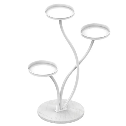 Etagere pour plantes  intérieur design sur pied central avec triple plateaux
