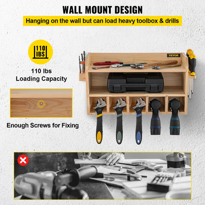 etagere murale garage en bois rangement outils