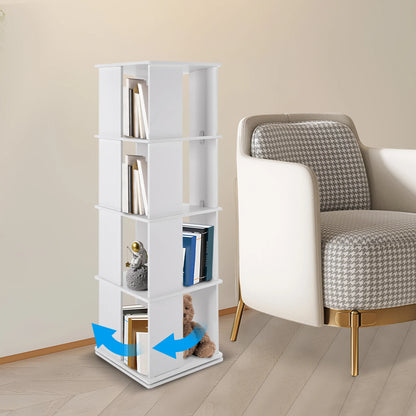 Etagère à livres verticale rotative en bois DIY