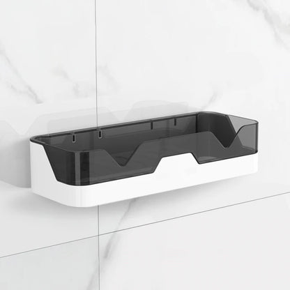 Etagère murale plastique salle de bain noir et blanc