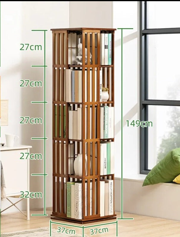 Bibliothèque verticale en bois 5 niveaux