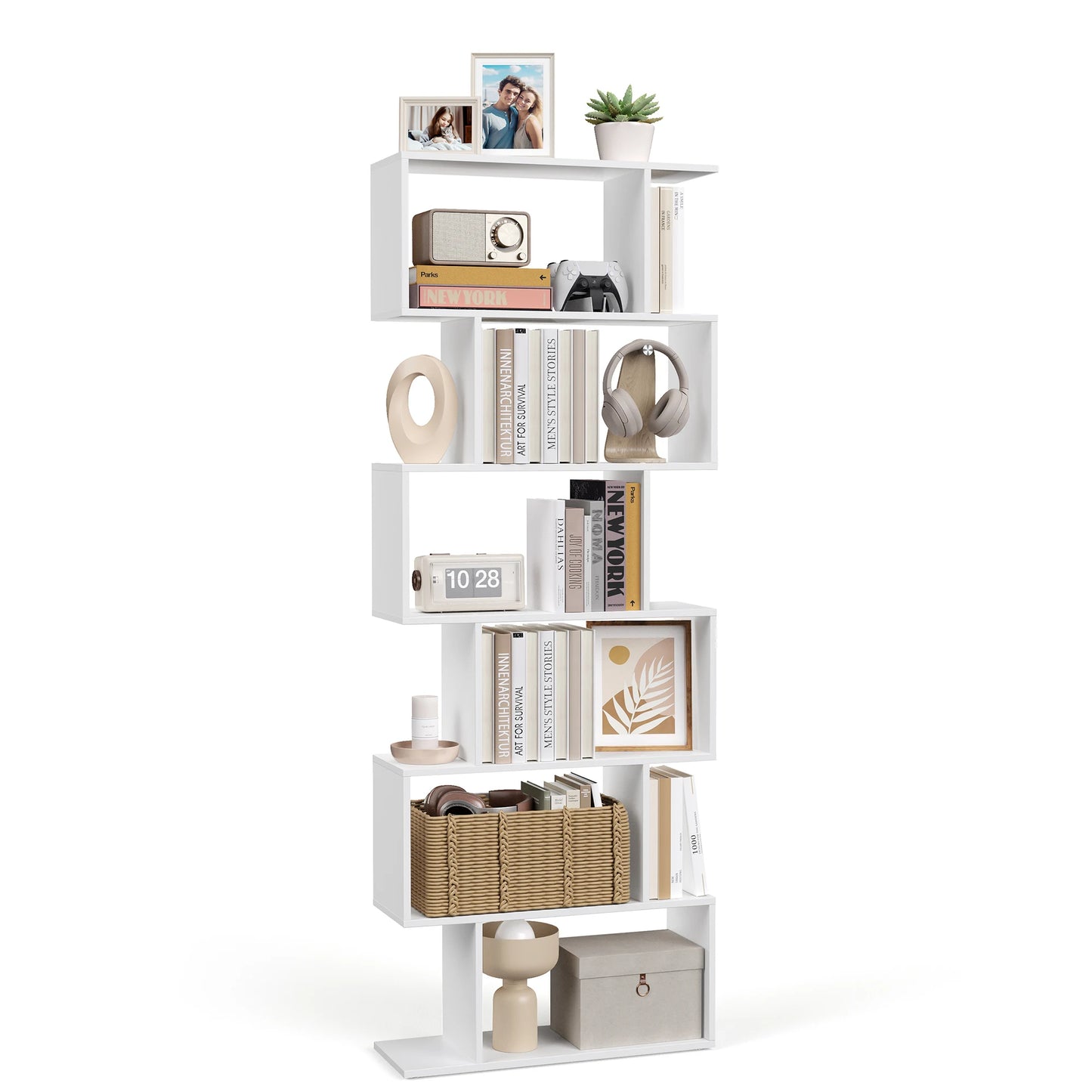 meuble bibliothèque haute blanche 70x24X190cm
