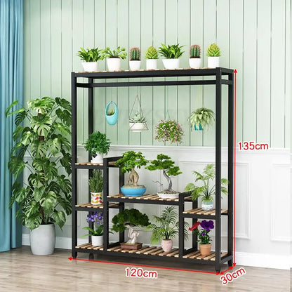 Meuble étagère métallique haut pour plantes