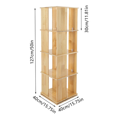 Etagère à livres verticale rotative en bois DIY