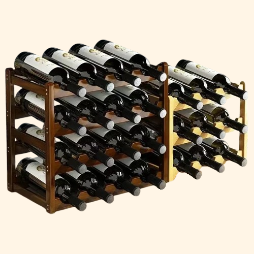 rack a bouteille de vin en bois à poser