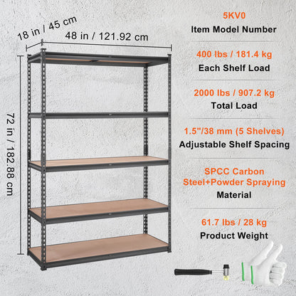 Etagère 5 niveaux stockage