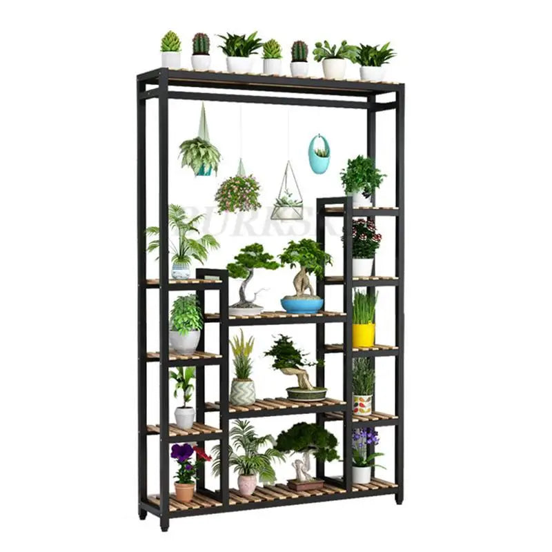 Meuble étagère métallique haut pour plantes