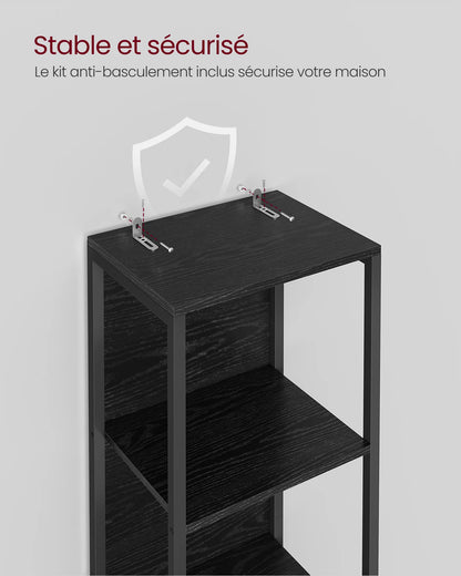 Etagère lumineuse salon en métal 6 niveaux - 30 x 40 x 179 cm