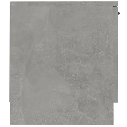 Meuble tv bois gris effet béton 140cm 3 portes