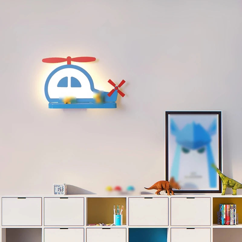 Etagère lumineuse bois chambre enfant déco