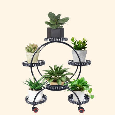 Etagère pour plantes sur roulettes