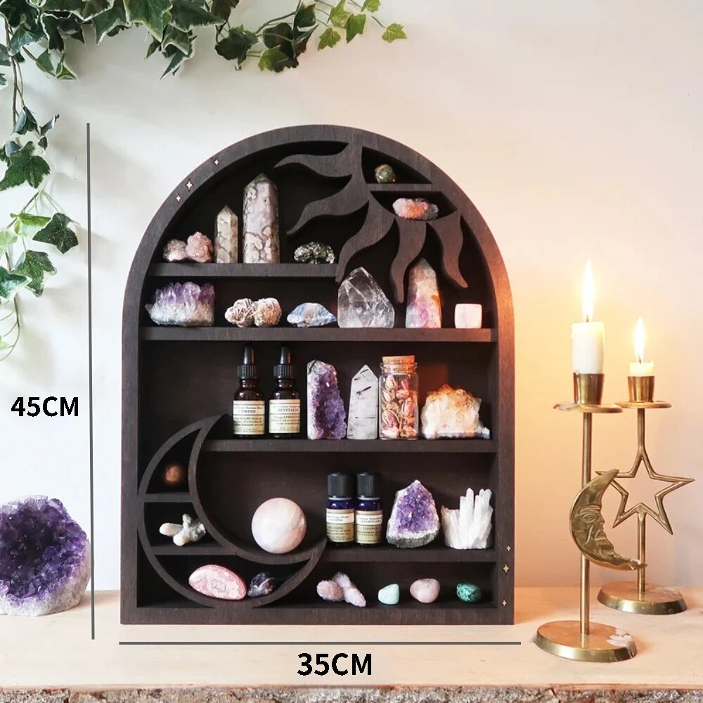 Etagère décorative noire forme arche