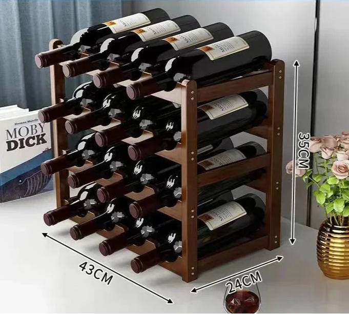 rack a bouteille de vin en bois à poser